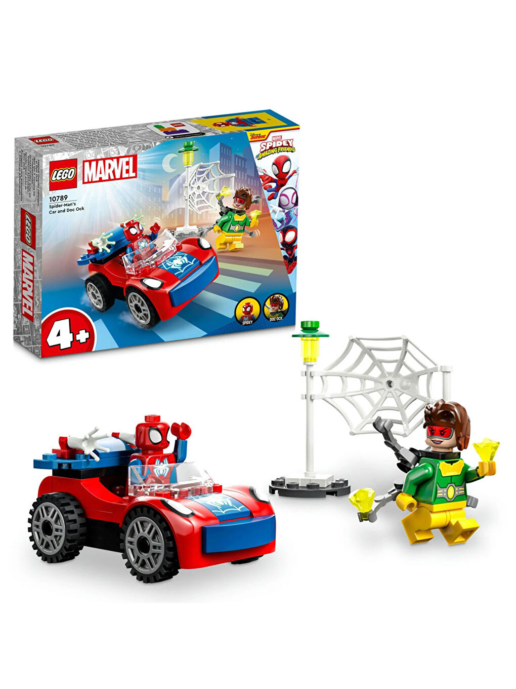 Lego Renksiz Marvel Örümcek Adam ın Arabası ve Doktor Oktopus 10789