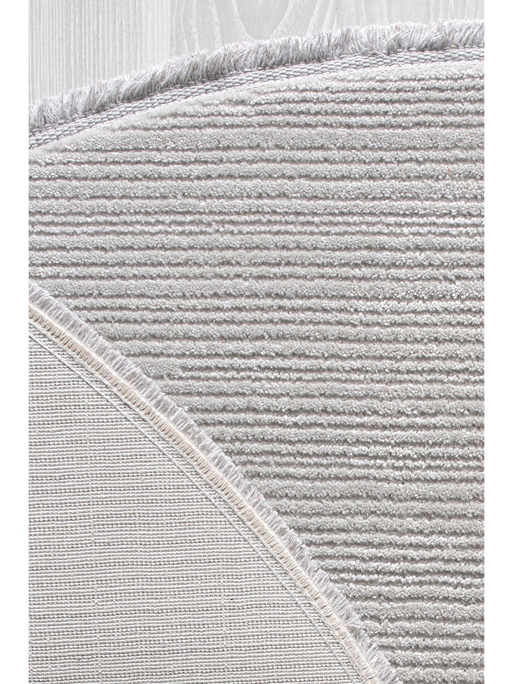 Gri Leo 2972 Modern Dokuma Yuvarlak Halı-100x100 (Yuvarlak)-2