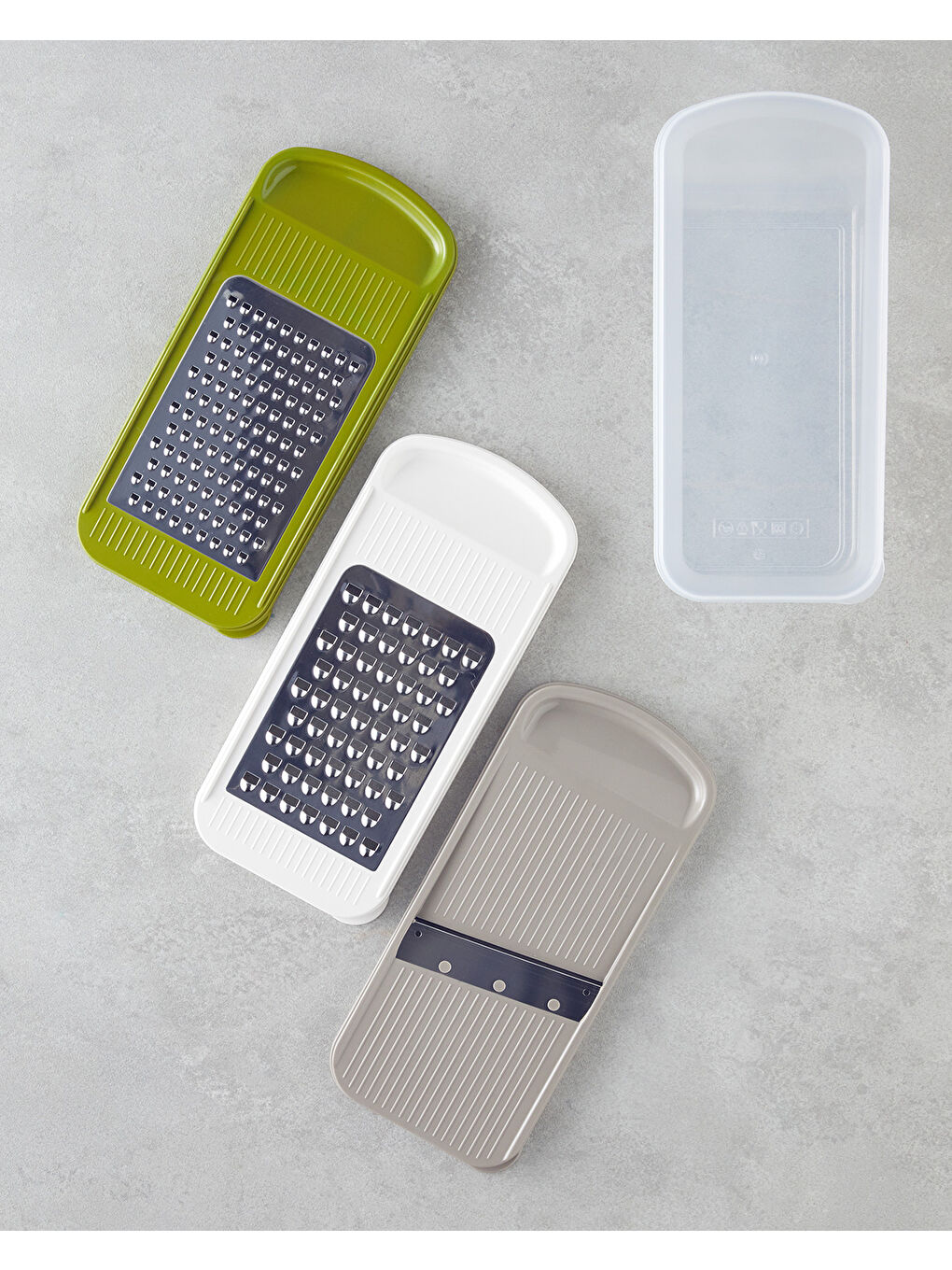 Beyaz Alissa Plastik 5'li Rende 24x11 cm Renkli