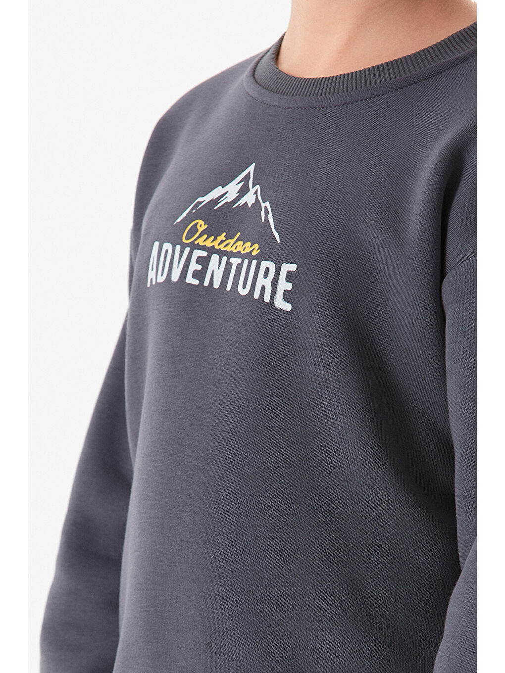 Fullamoda Füme Adventure Yazı Baskılı Erkek Çocuk Sweatshirt - 2