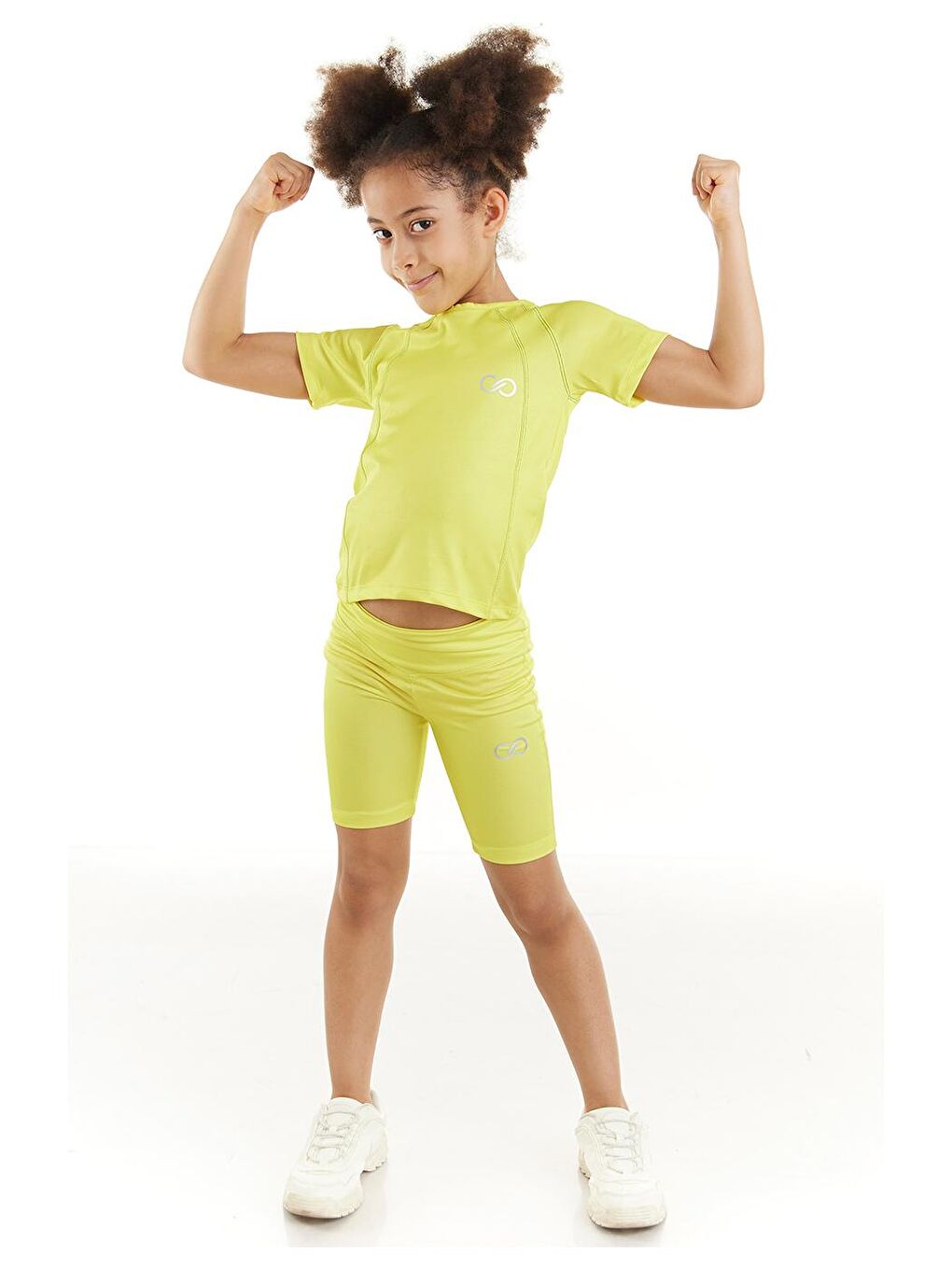 Sarı Nancy Neon Biker Tayt-2