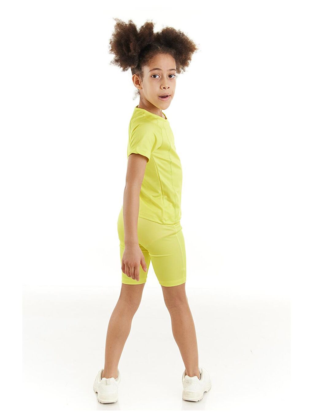 Sarı Nancy Neon Biker Tayt-3