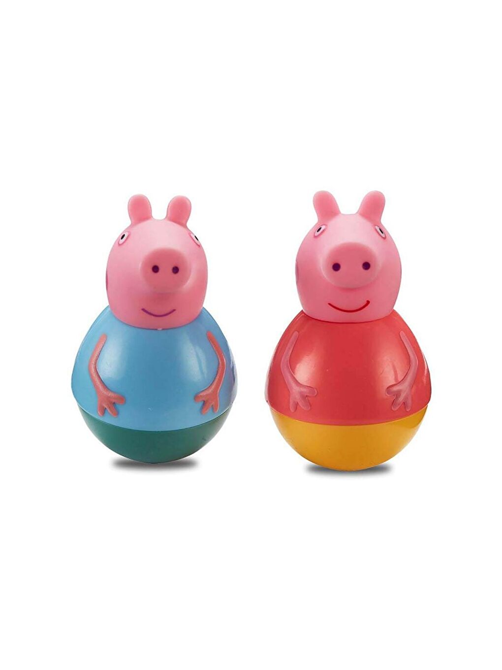 Peppa Pig Beyaz-Renklibaskı Weebles 2'li Paket-7666 - 2