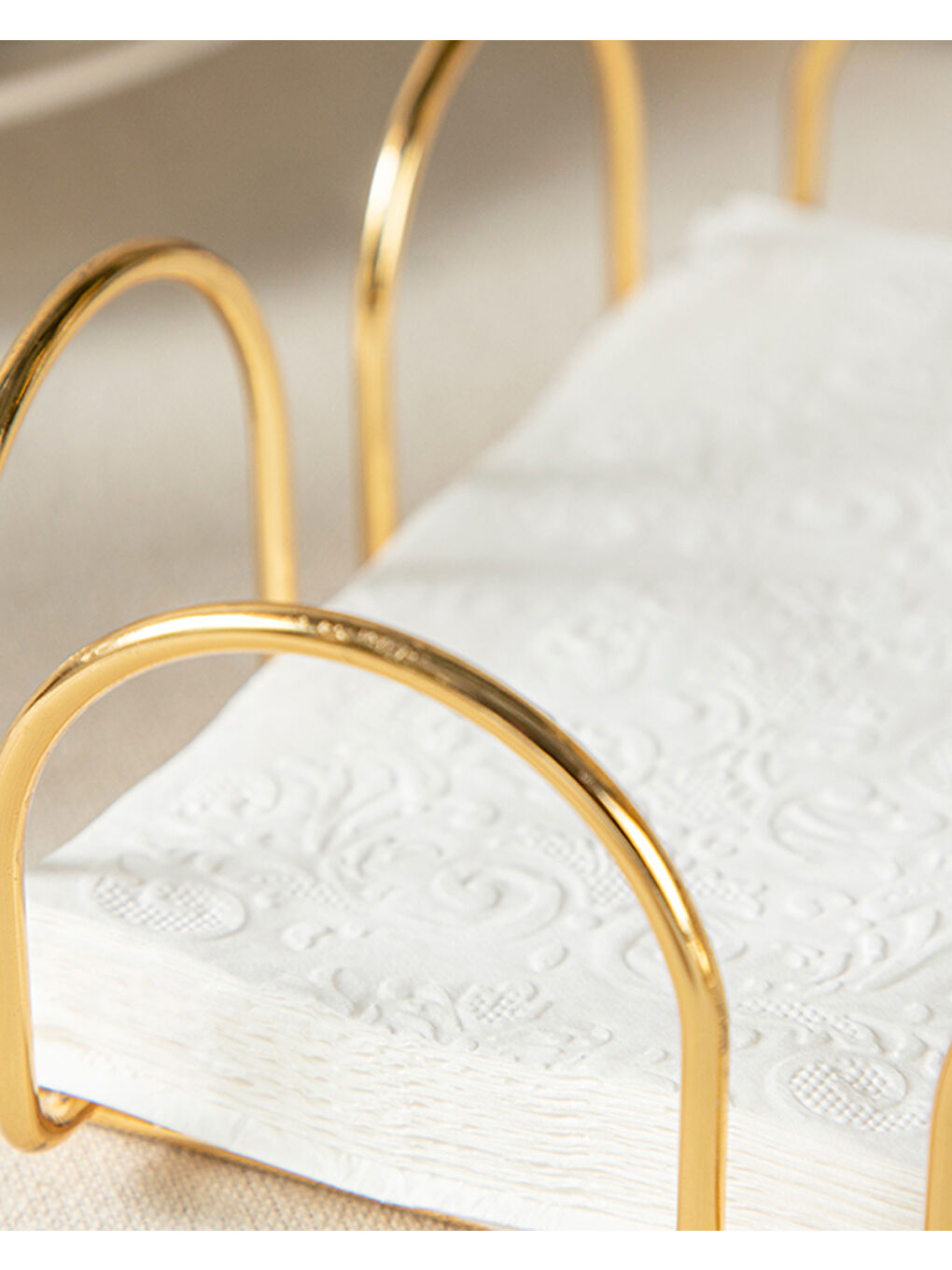 Sarı Regent Metal Peçetelik 18x18 cm Gold-1