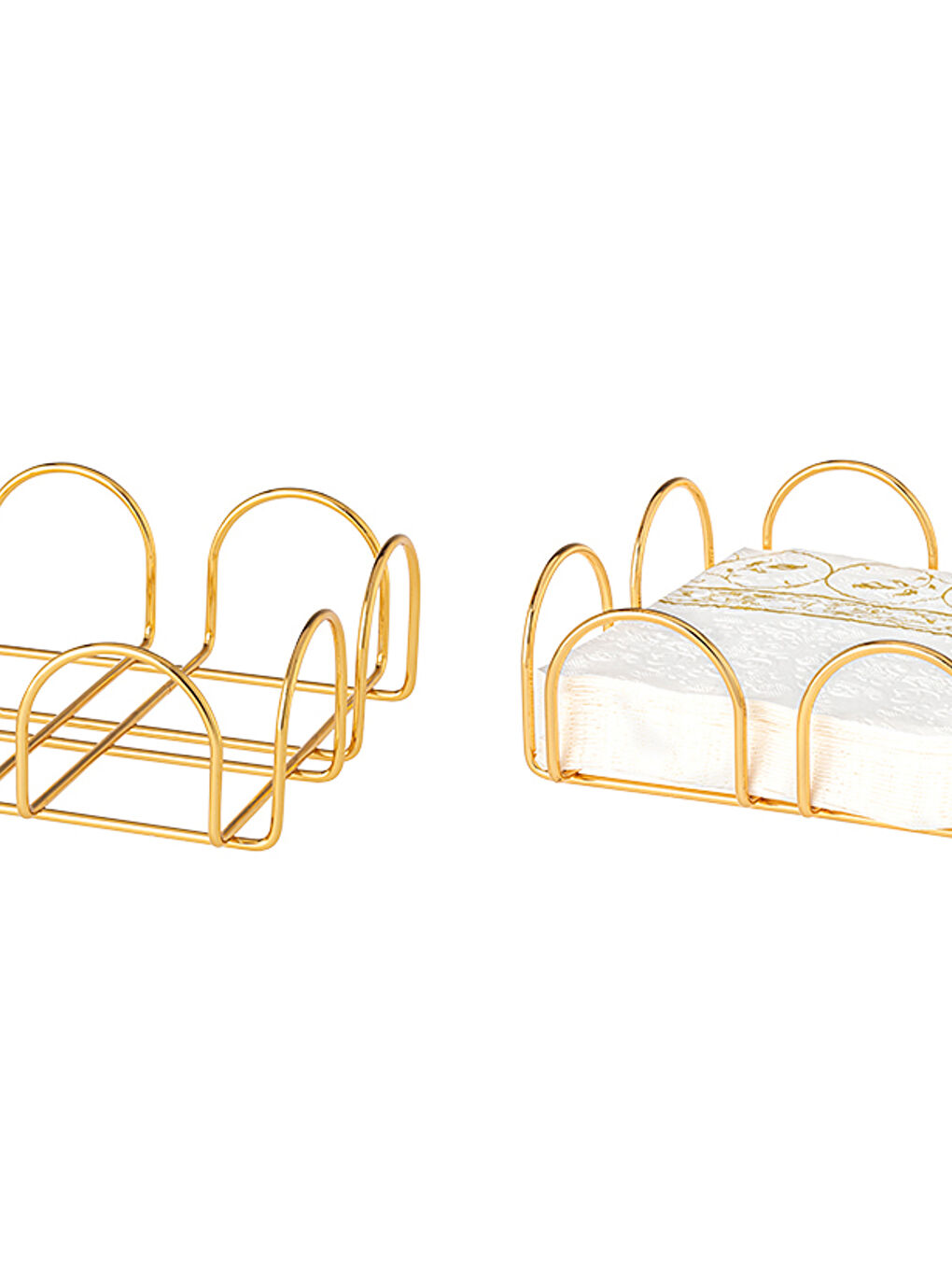 Sarı Regent Metal Peçetelik 18x18 cm Gold-2