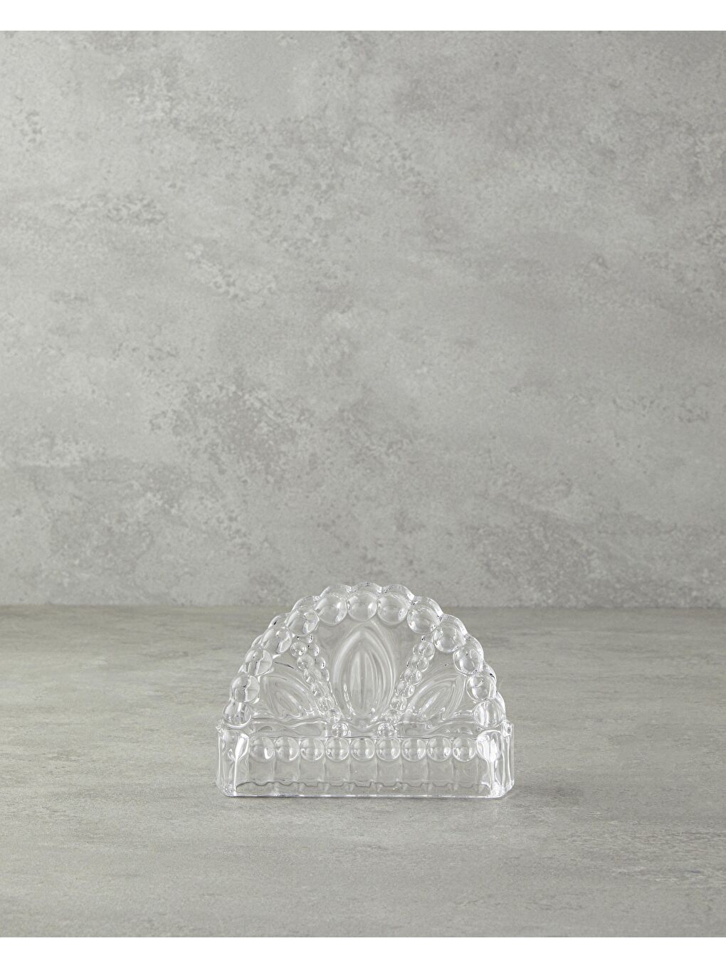 Renksiz Meri Cam Peçetelik Şeffaf