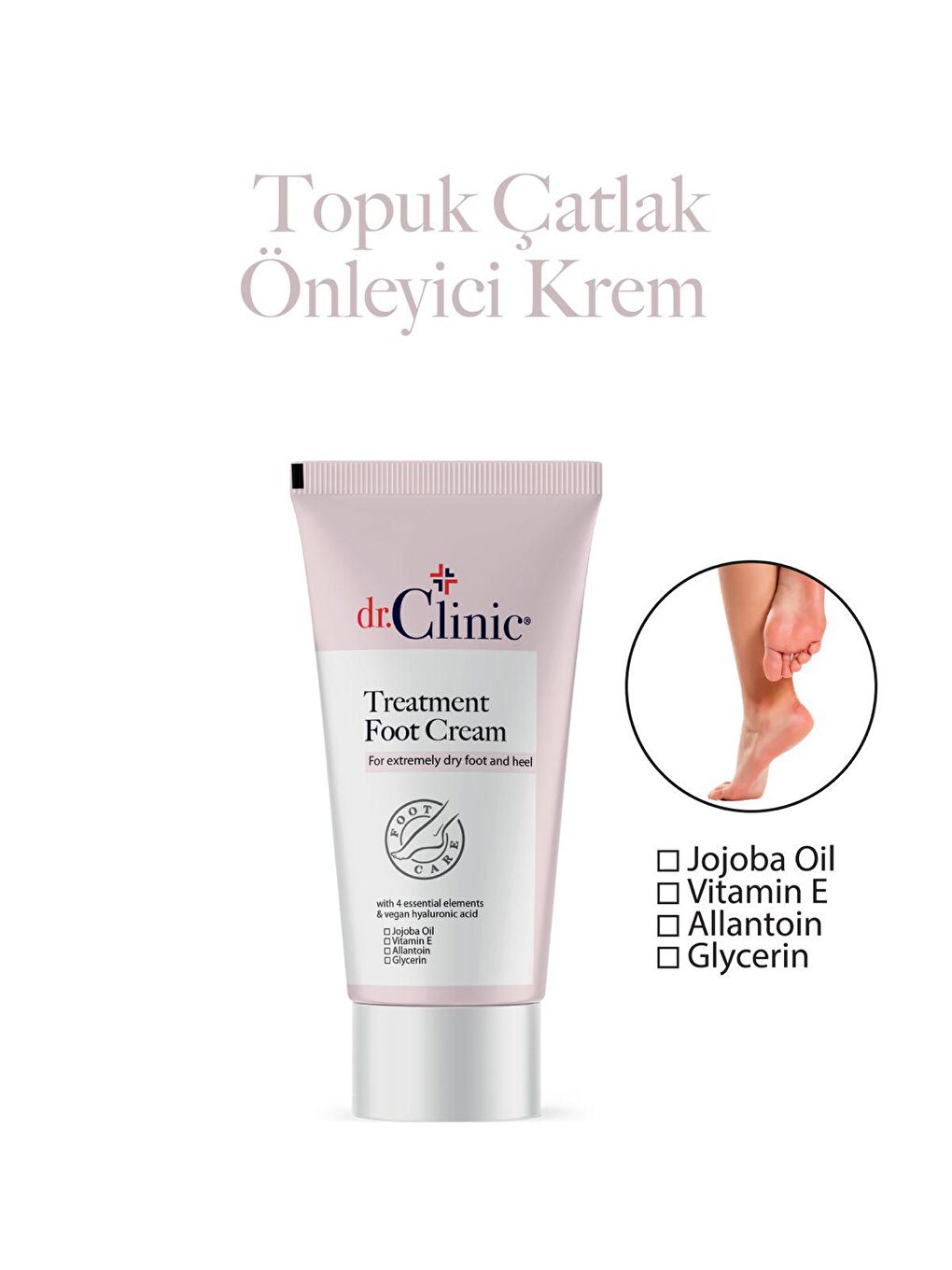 Dr. Clinic Şeffaf Topuk Çatlak Bakım Kremi 50 ml