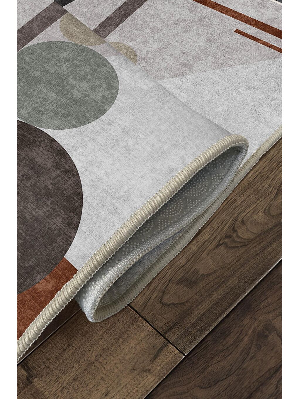 Karışık Özel Tasarım, Kaymaz Taban, İnce, Yıkanabilir, Modern Halı WOOKECE1437 180x280-4