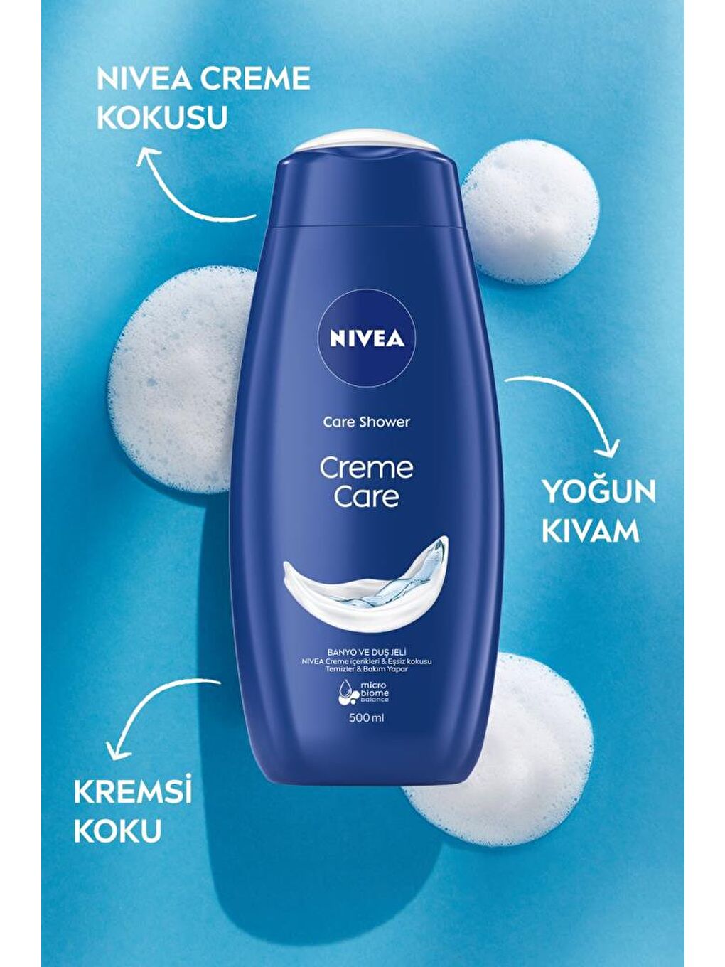 NIVEA Şeffaf Creme Care Banyo Ve Duş Jeli 500 ml X 2 Adet Adet, Vücut Ne mlendirme Ve Eşsiz Koku, Banyo Lifi - 1