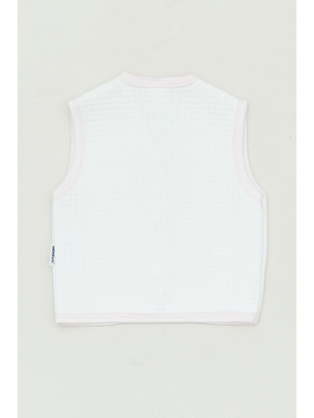 Pembe Tavşan Baskılı Unisex Çocuk Çıt Çıtlı Yelek-1