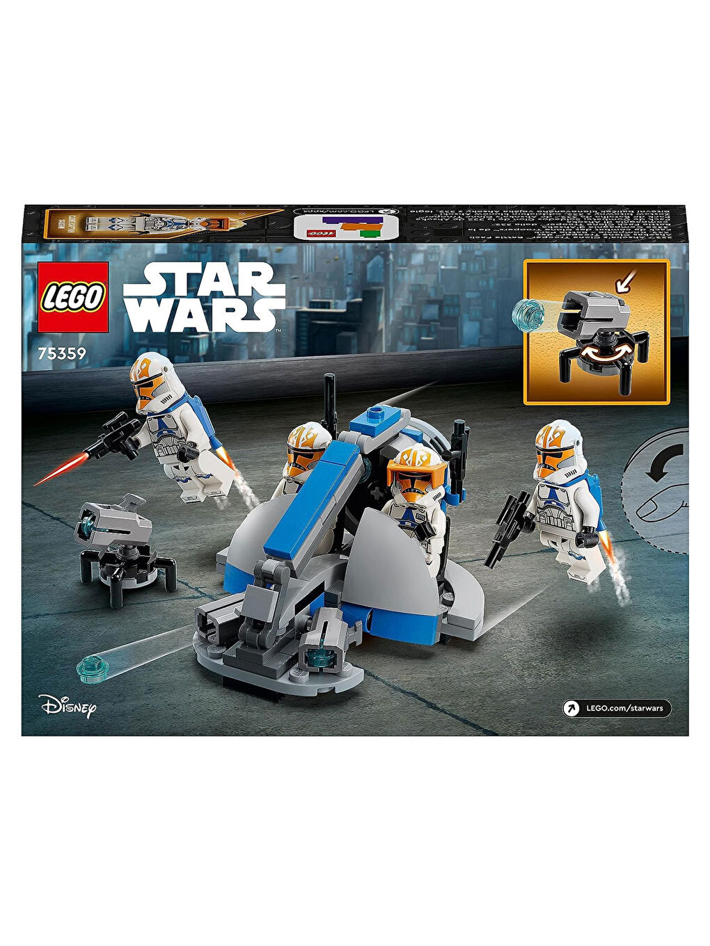 Lego Renksiz Star Wars 332. Ahsokanın Klon Trooperı Savaş Paketi 75359 - 1