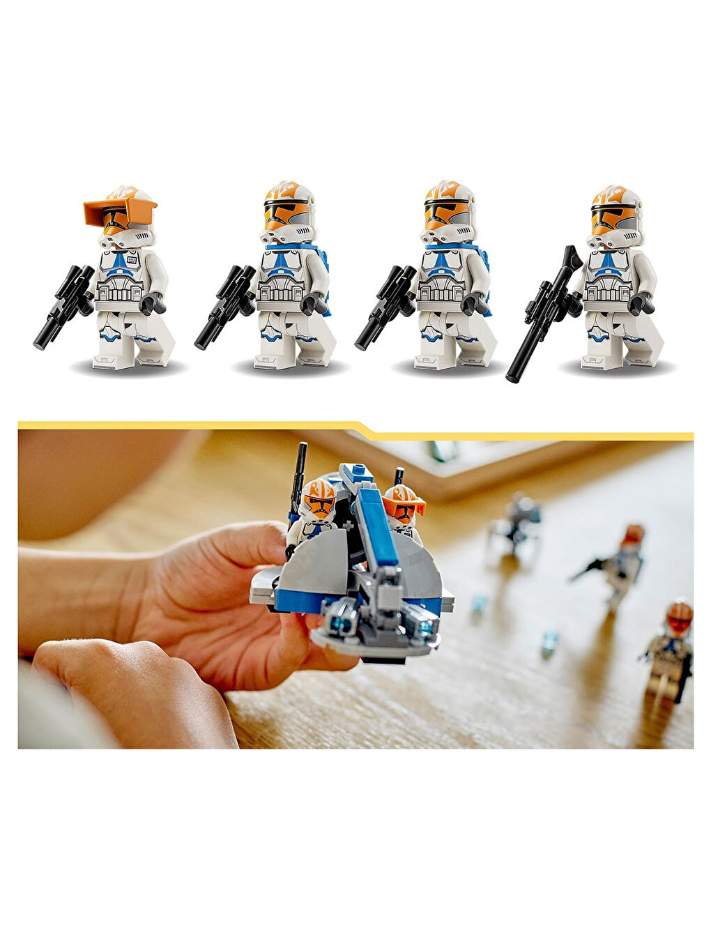 Lego Renksiz Star Wars 332. Ahsokanın Klon Trooperı Savaş Paketi 75359 - 4