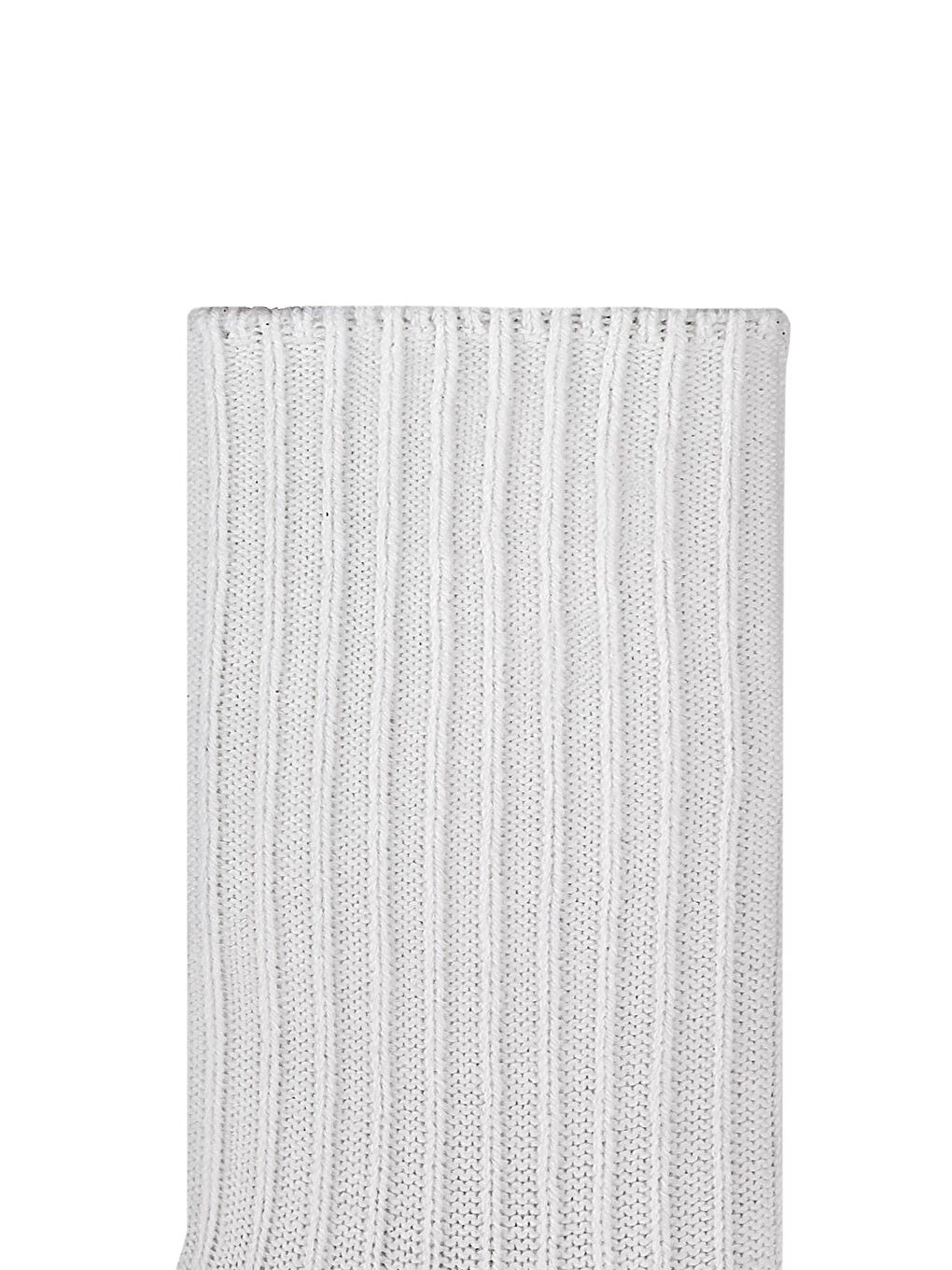 Kışlık Kadın Yünlü Ekru Renk Uyku Çorabı Soft Touch-2