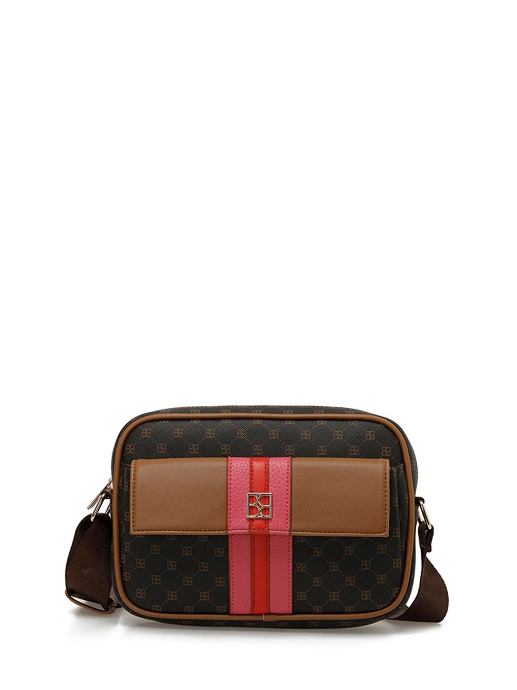 Kahverengi MNG PU DTY CPRZ 4FX KAHVE MULTI Kadın Çapraz Çanta
