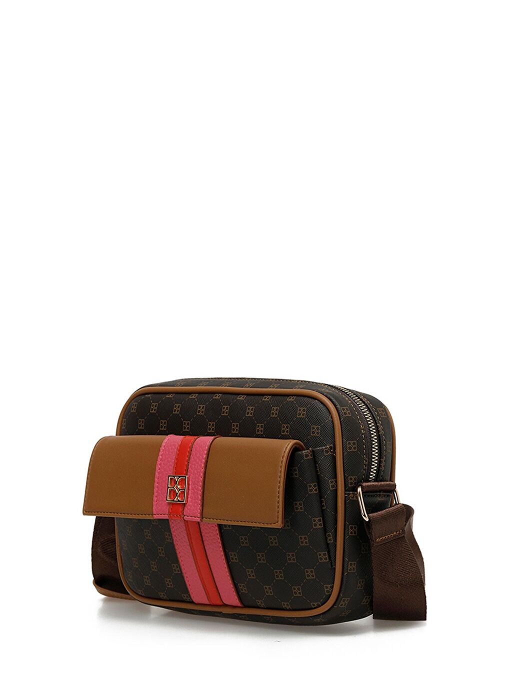 Kahverengi MNG PU DTY CPRZ 4FX KAHVE MULTI Kadın Çapraz Çanta-1