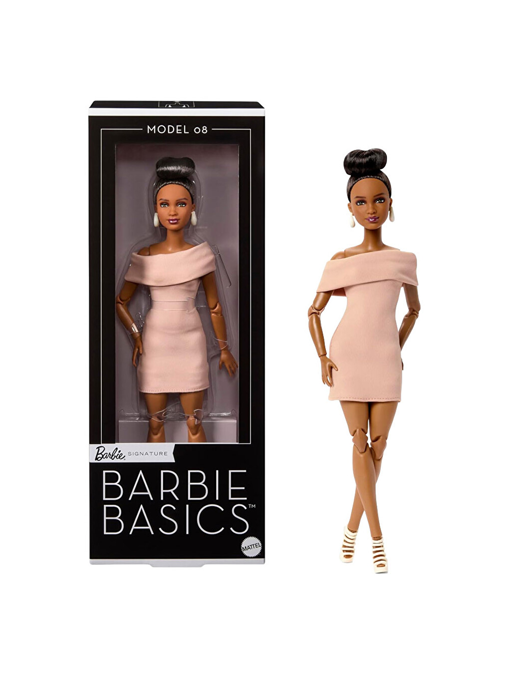 Barbie Basics 08 Siyahi Topuz Saçlı Jjx27