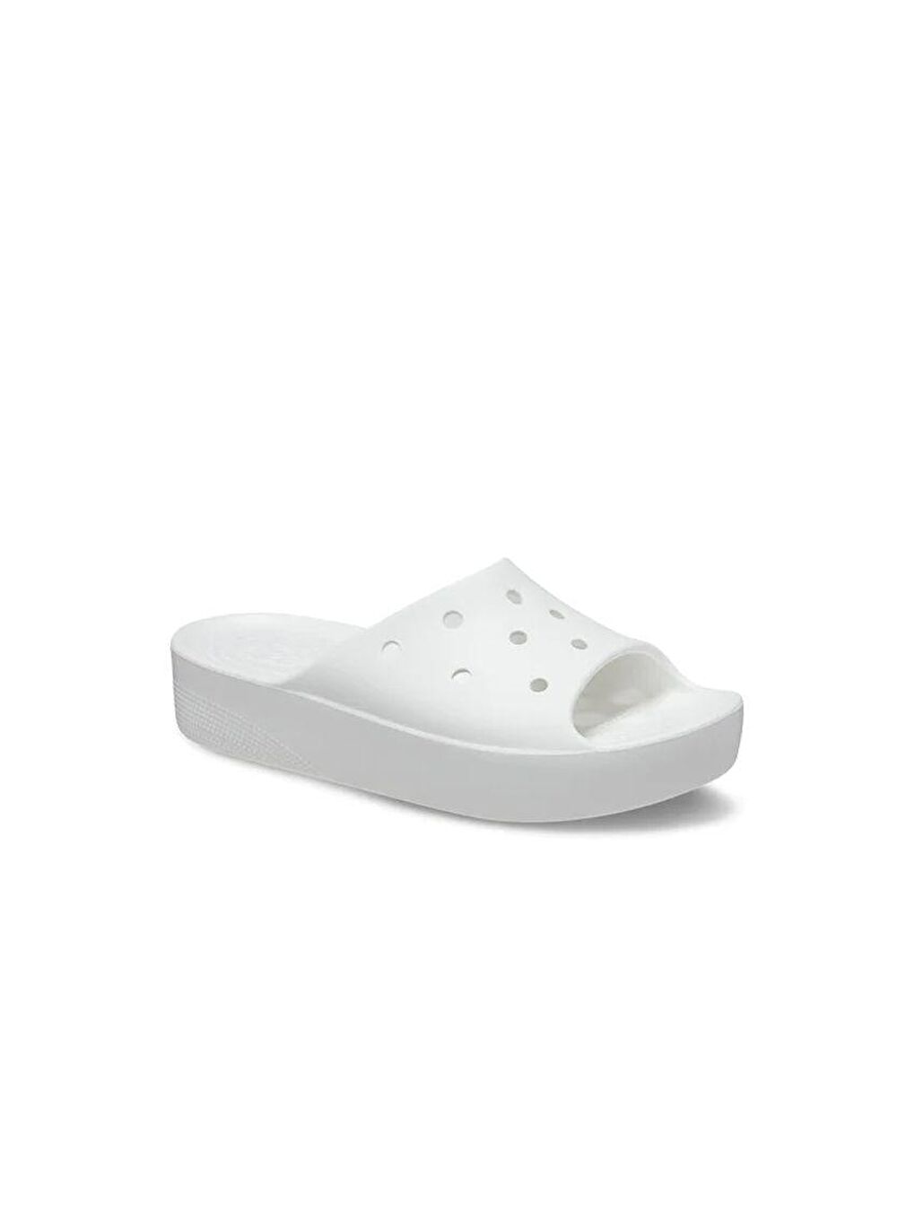 Crocs Beyaz Classic Platform Slide Kadın Terlik Beyaz