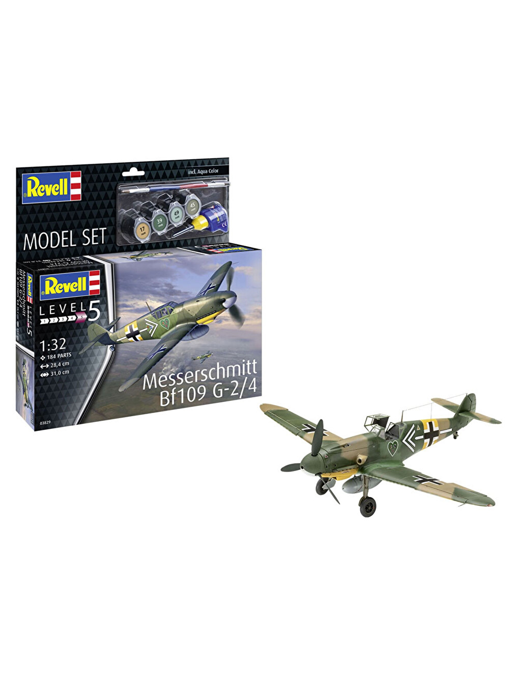 Model Set Uçak Messerschmitt Bf109 G-2/4 63829