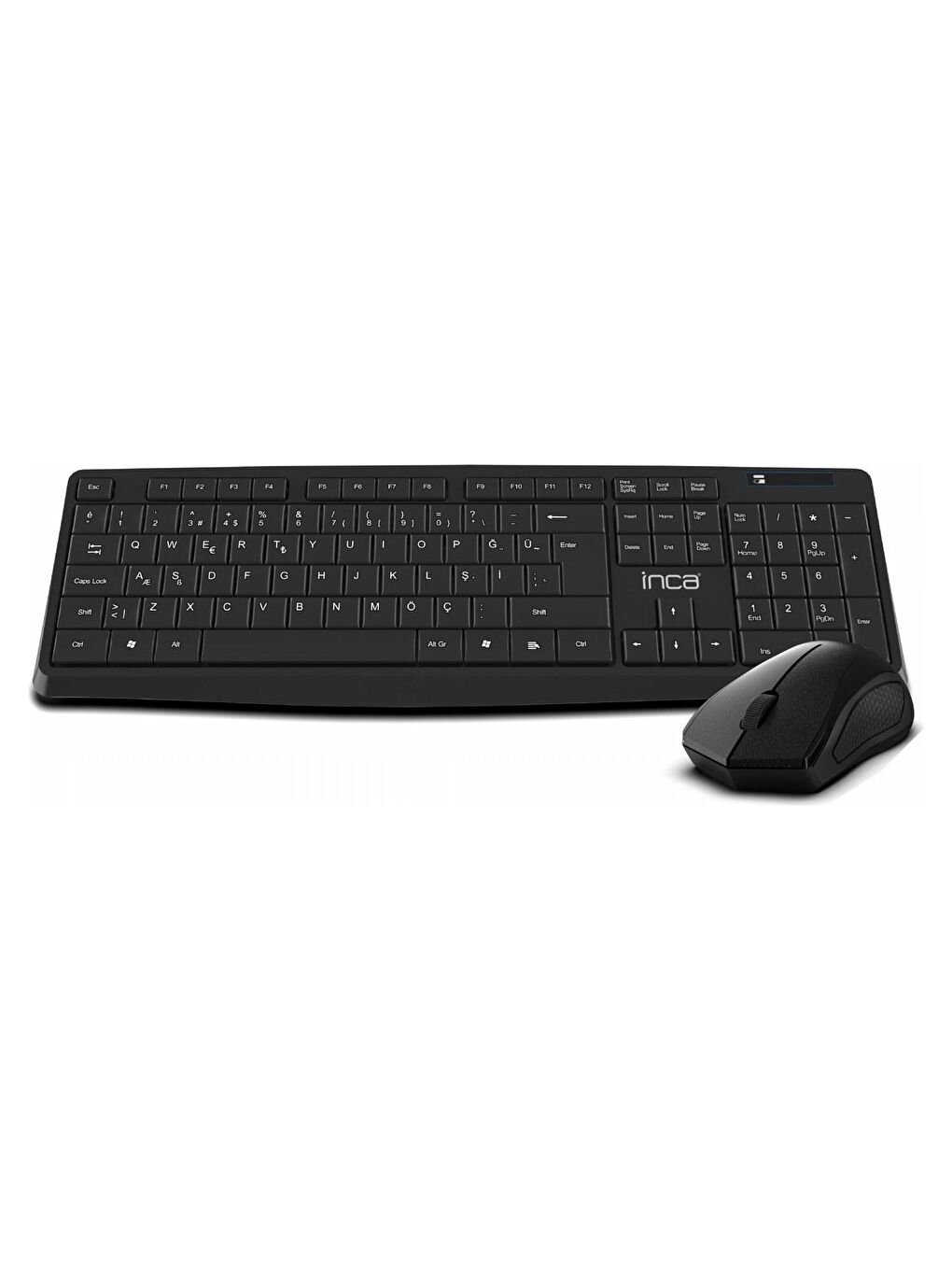 Inca Siyah IWS-538 Wireless Slim Dizayn Soft Touch Q Klavye & Mouse Set - 1