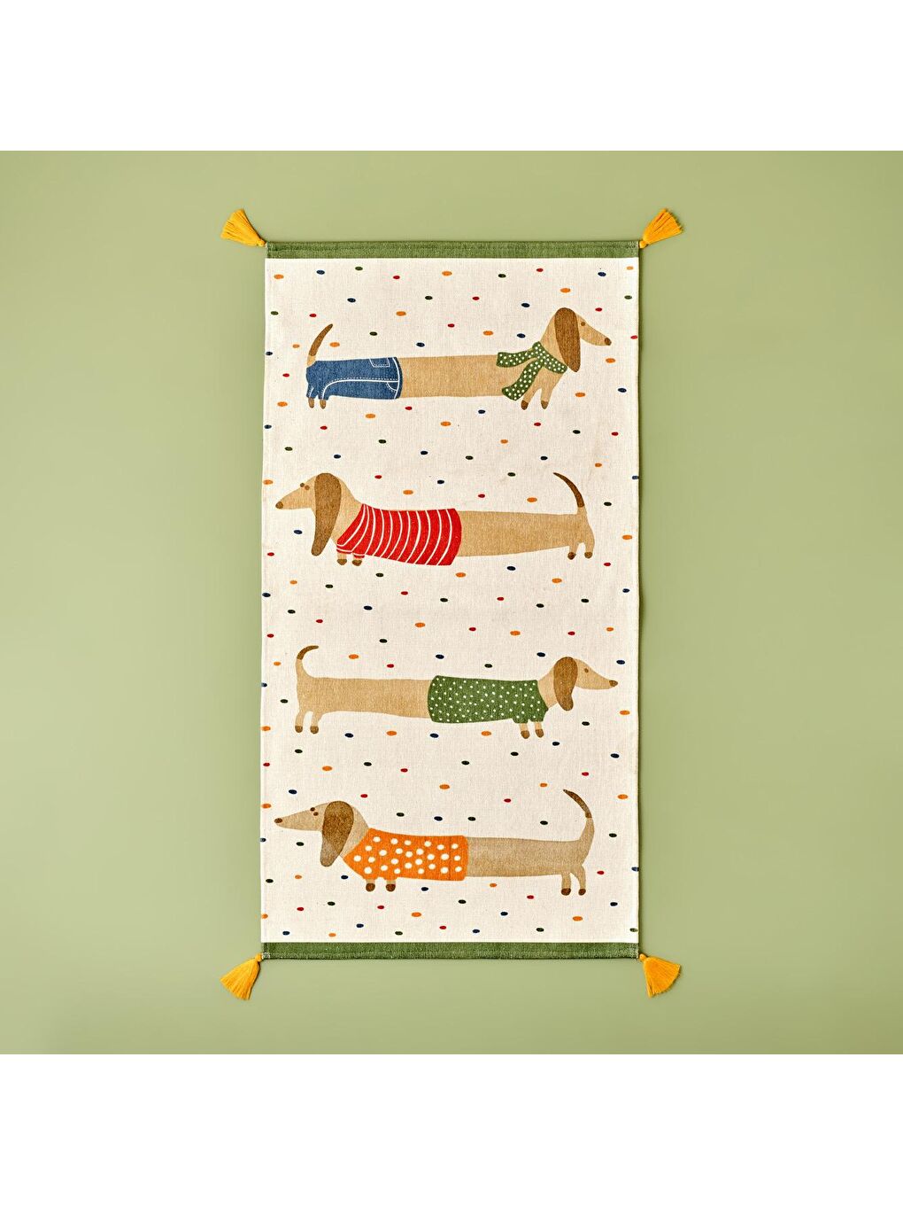 Bella Maison Karışık Sausage Dog Püsküllü Kids Kilim