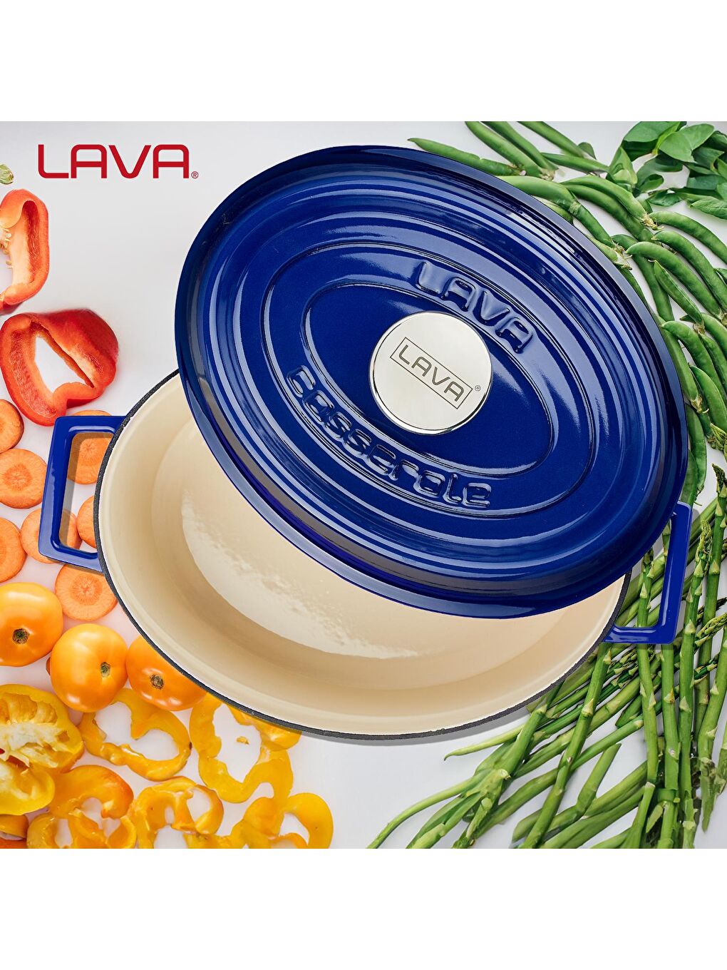 Mavi Oval Tencere Edition Serisi Ölçü 25x31 cm-6