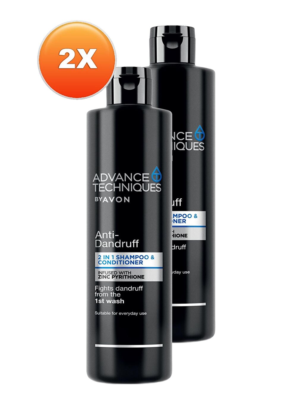AVON Advance Techniques Kepek Karşıtı 2'si 1 Arada Şampuan ve Saç Kremi 400 Ml. İkili Set - 1