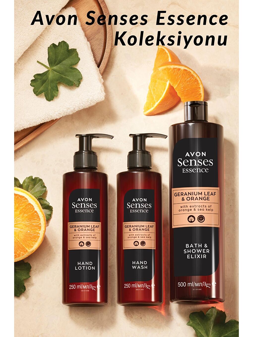 AVON Renksiz Senses Essence Sardunya Yaprağı ve Partakal Kokulu Duş Jeli 500 Ml. İkili Set - 5