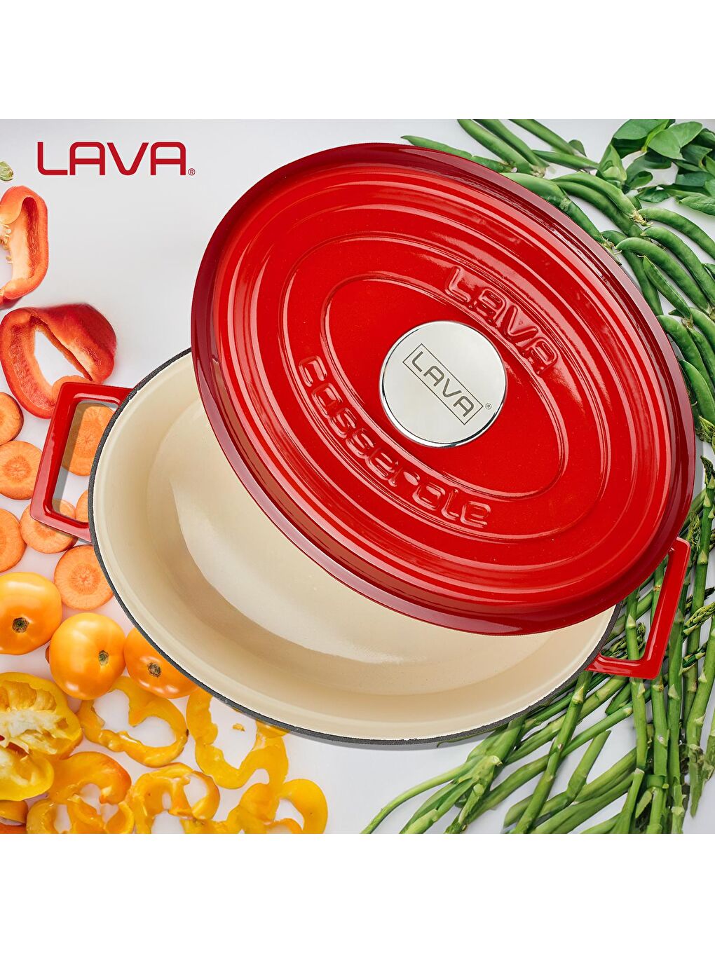 Kırmızı Oval Tencere Edition Serisi Ölçü 25x31 cm-6