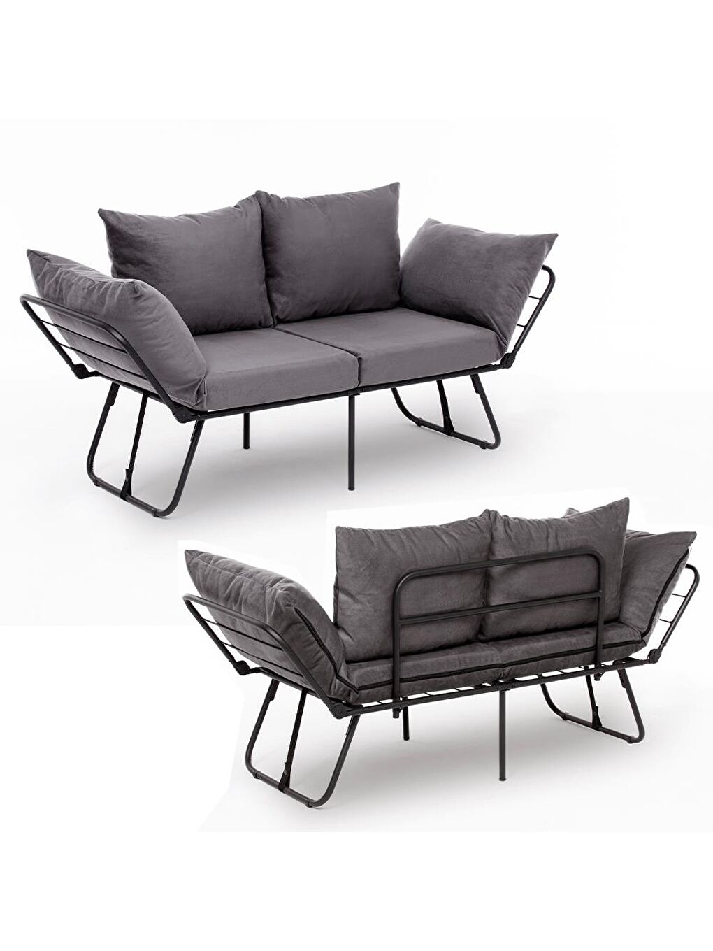 Viper İkili Katlanır Yataklı Koltuk Soho Gri-5