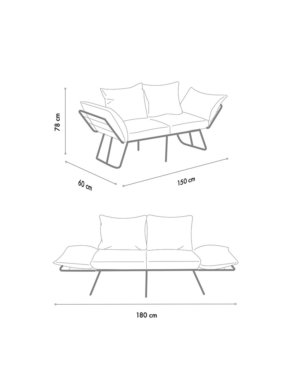 Viper İkili Katlanır Yataklı Koltuk Soho Gri-7