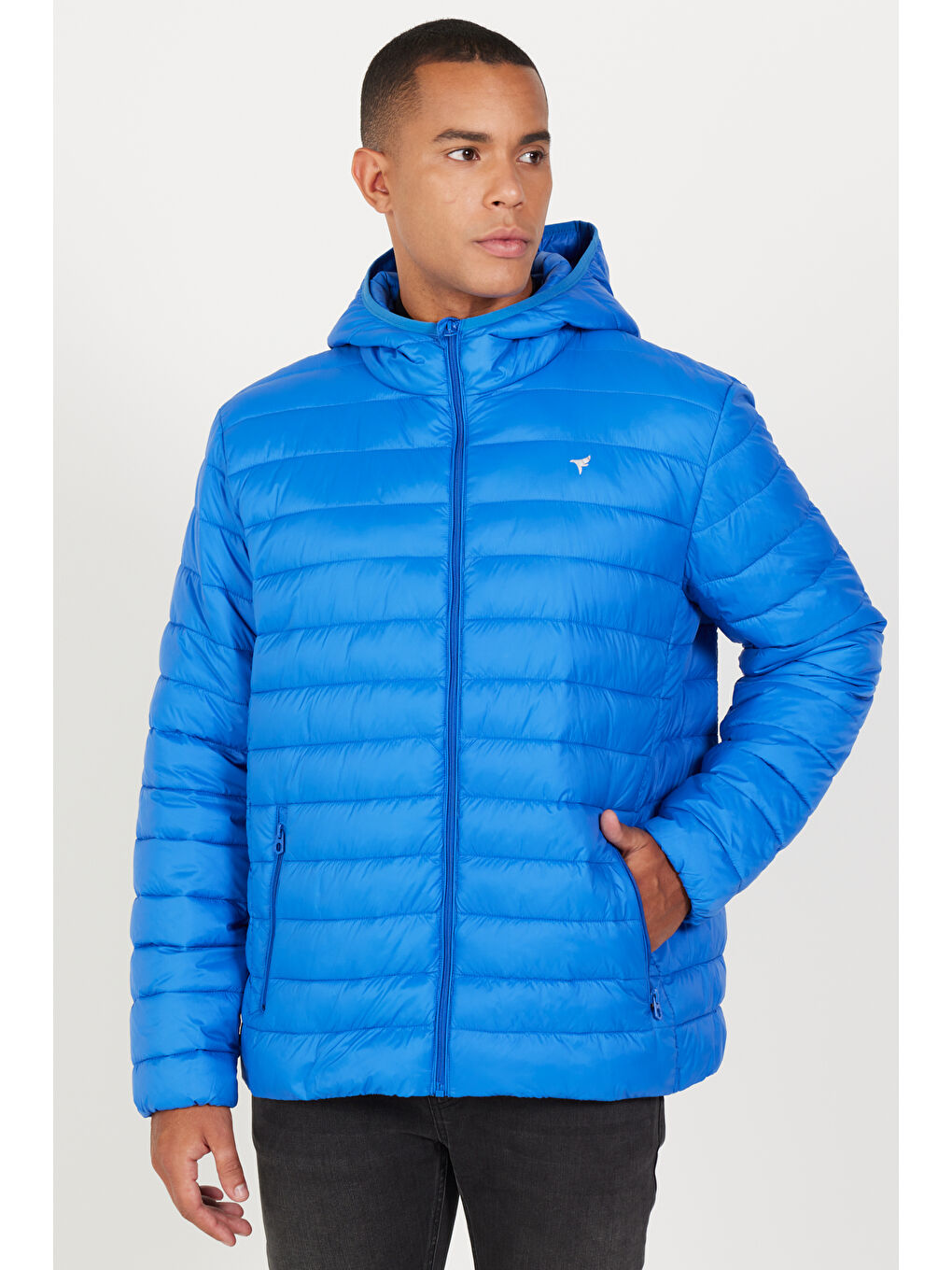 Mavi Erkek Saks Standart Fit Normal Kesim Kapüşonlu Mont