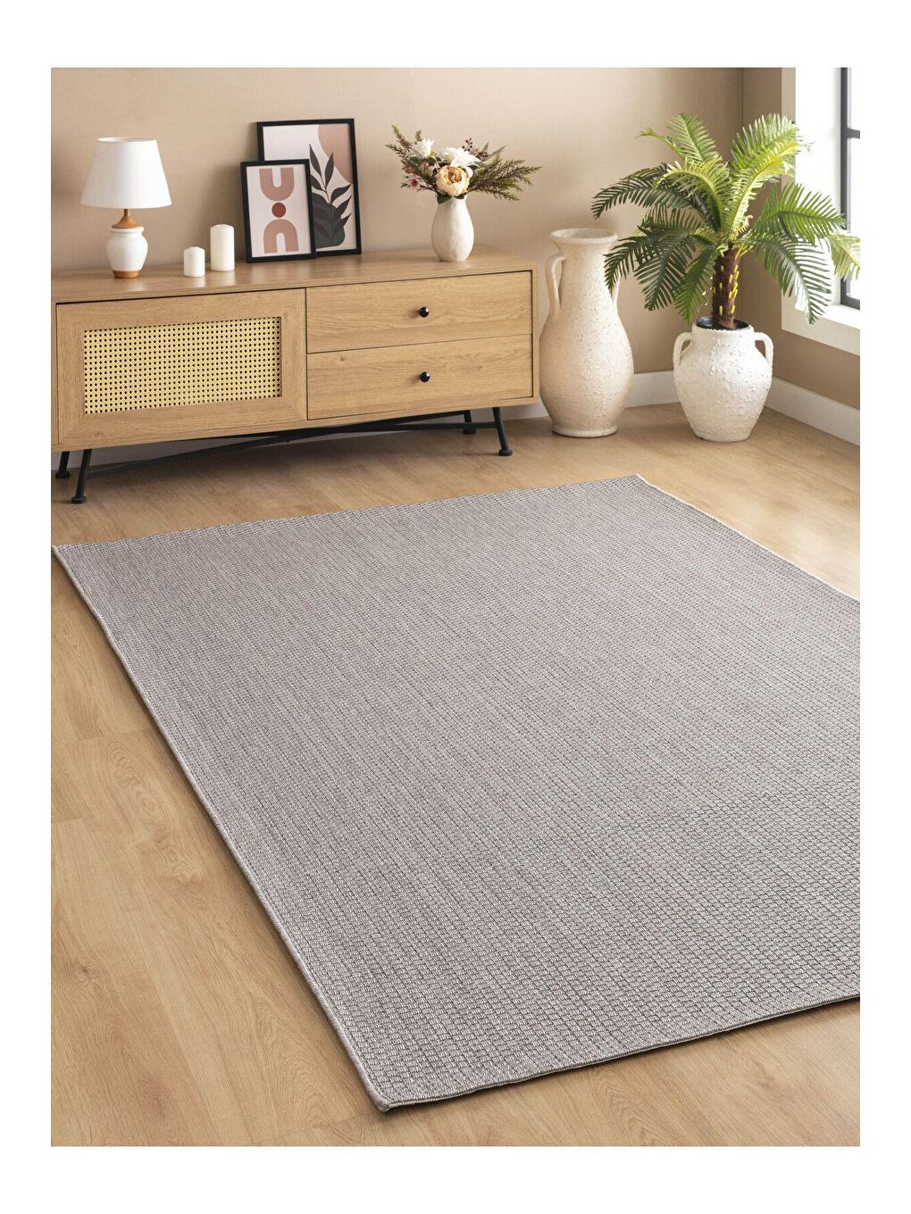 Sisal Jut Timber Gri Halı 160x230