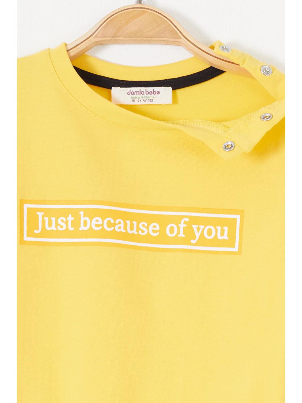 Sarı Yazı Baskılı Erkek Bebek Eşofman Takımı 17326-1