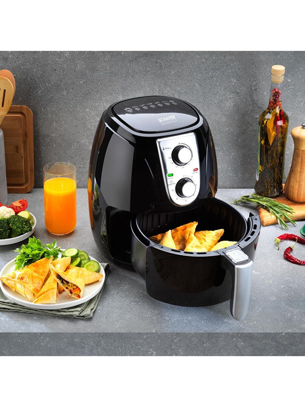 SCHAFER Siyah Smart Airfryer/Sıcak Hava Fritözü-Siyah - 3