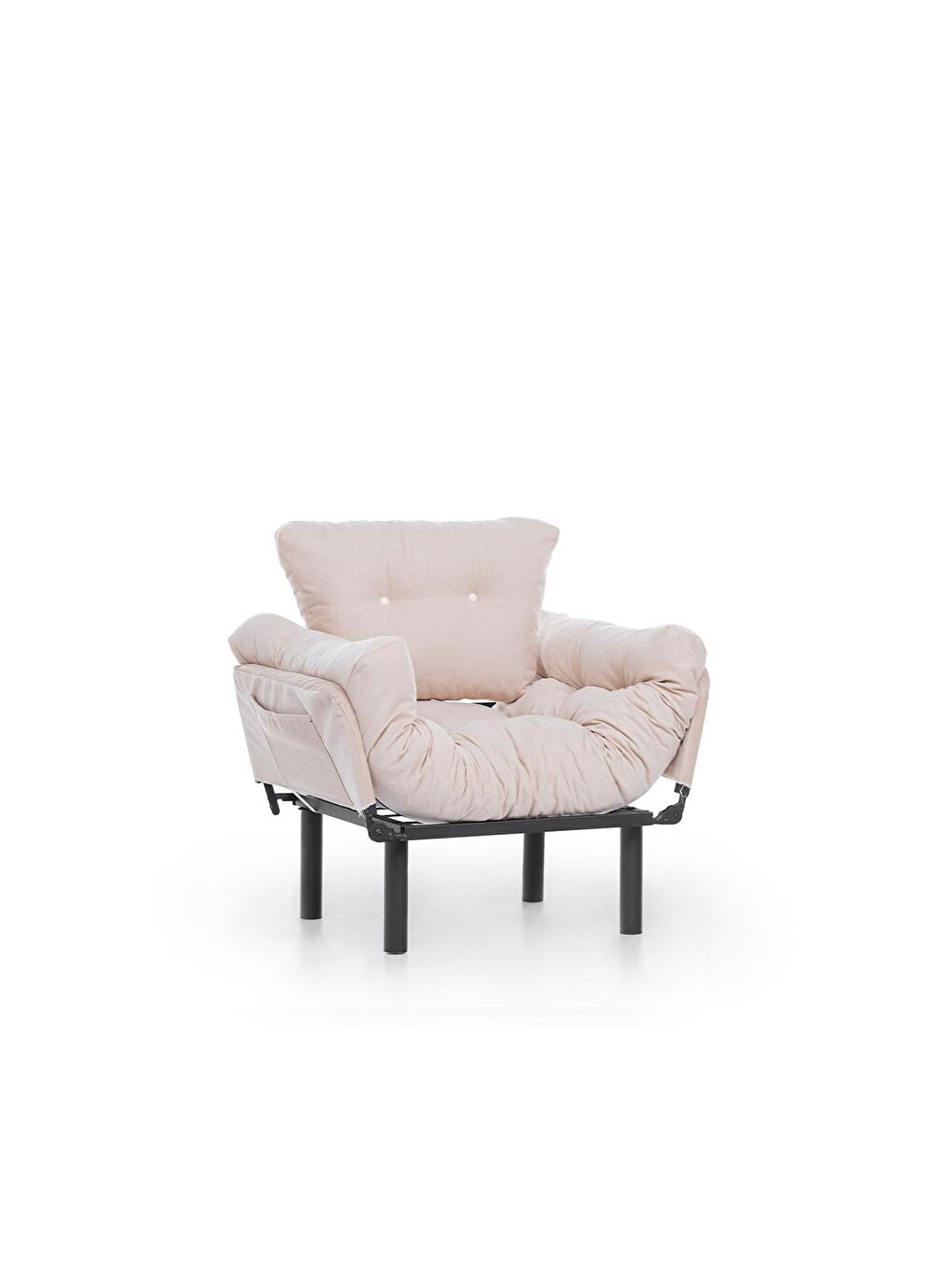 Ekru Nitta Tekli Yataklı Koltuk - Krem-5