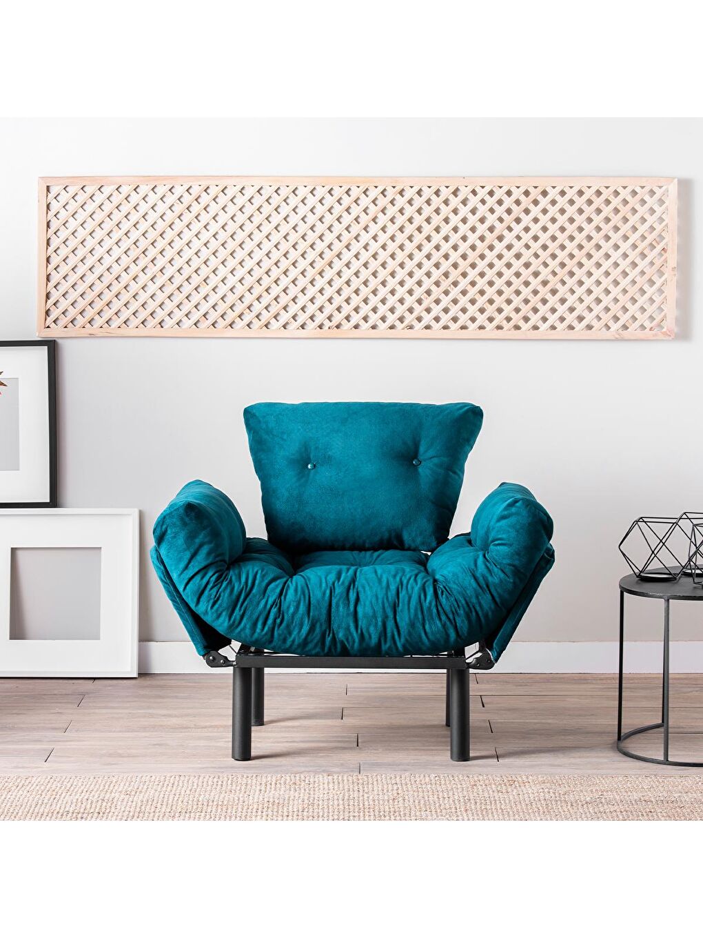 Nitta Tekli Yataklı Koltuk - Petrol-1