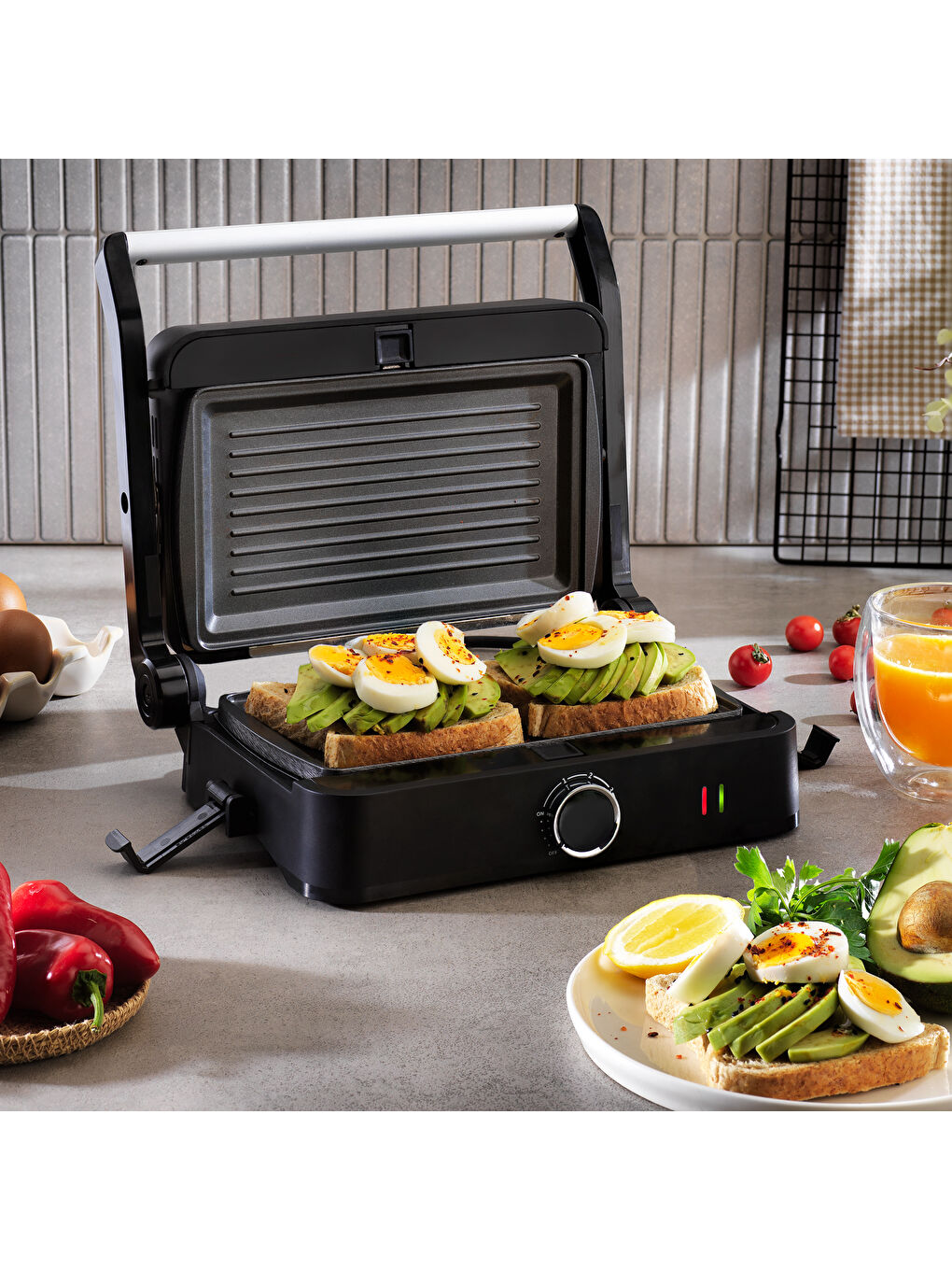 Trio Chef Waffle Ve Tost Makinesi-Siyah-1