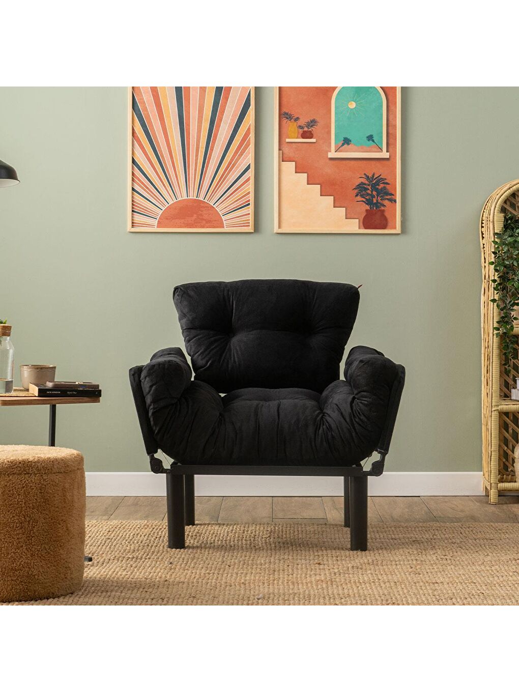 Nitta Tekli Kanepe - Siyah-1