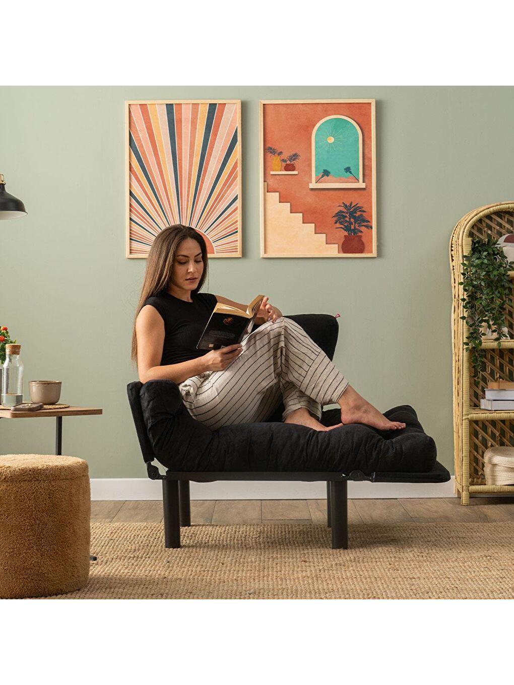 Nitta Tekli Kanepe - Siyah-3