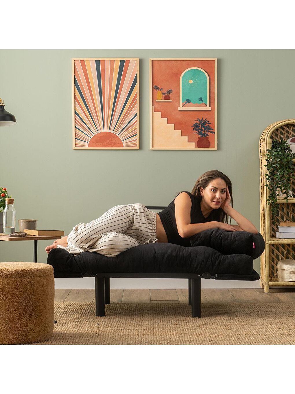 Nitta Tekli Kanepe - Siyah-4