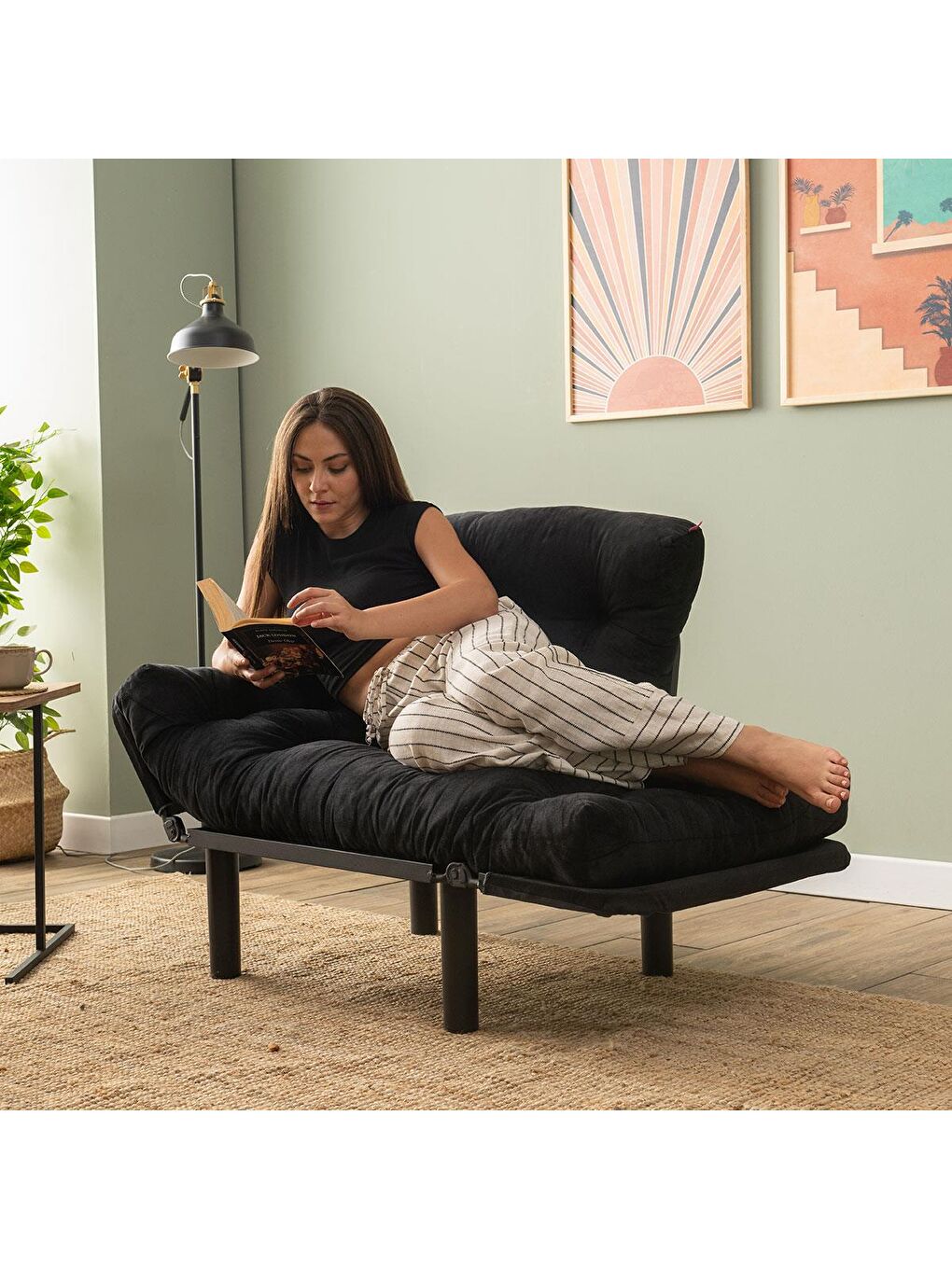 Nitta Tekli Kanepe - Siyah-6