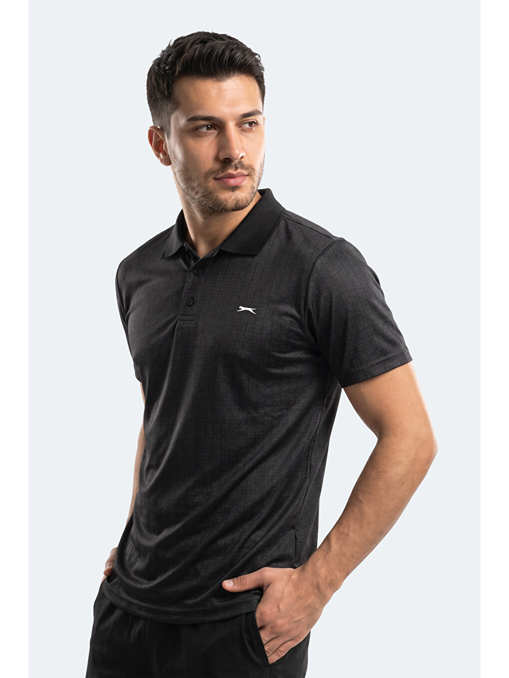 Robles Erkek Polo Yaka Siyah Tişört-2