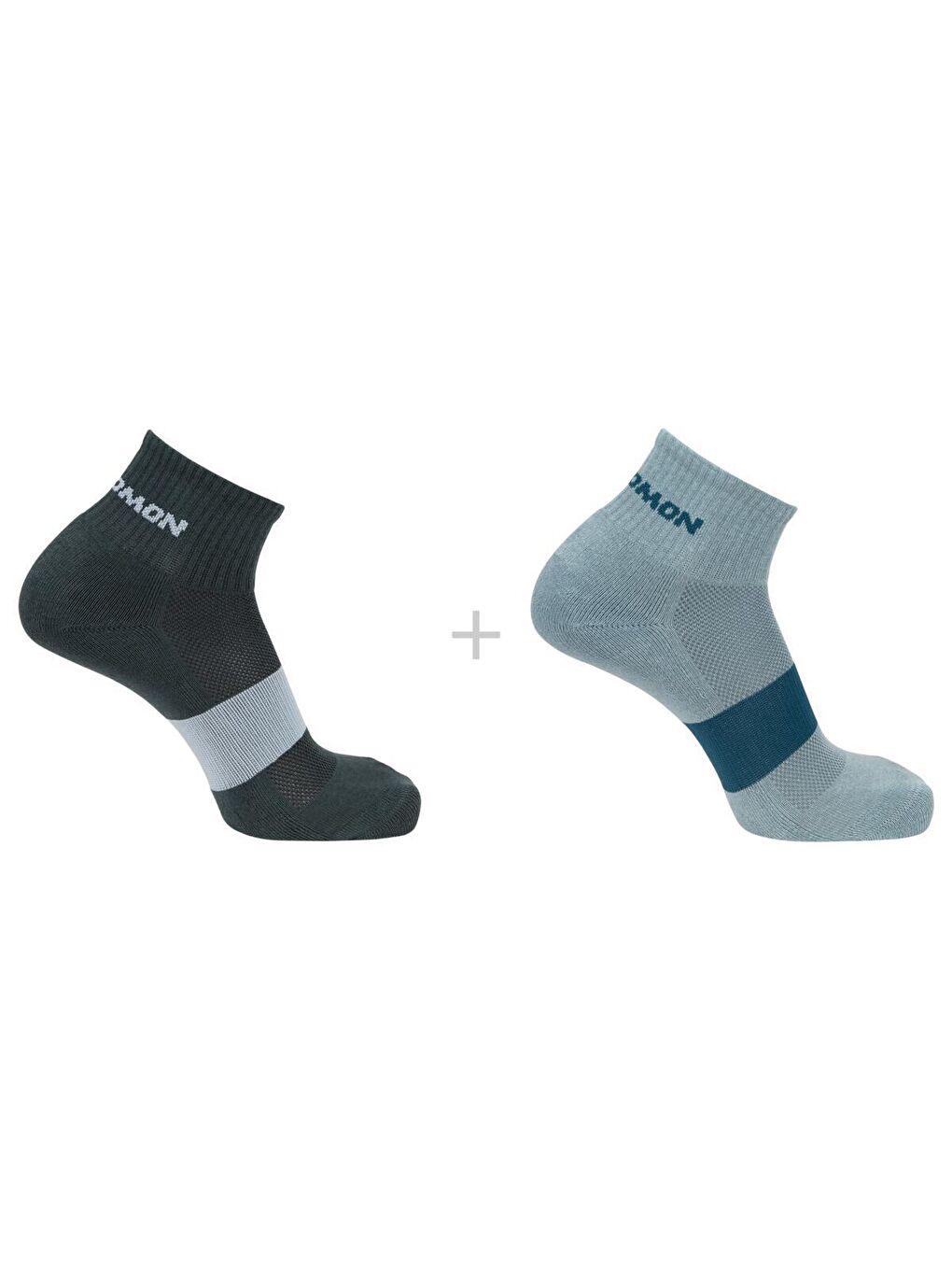 Salomon Yeşil-Mavi Evasion Ankle 2 Pack Unisex Çorap