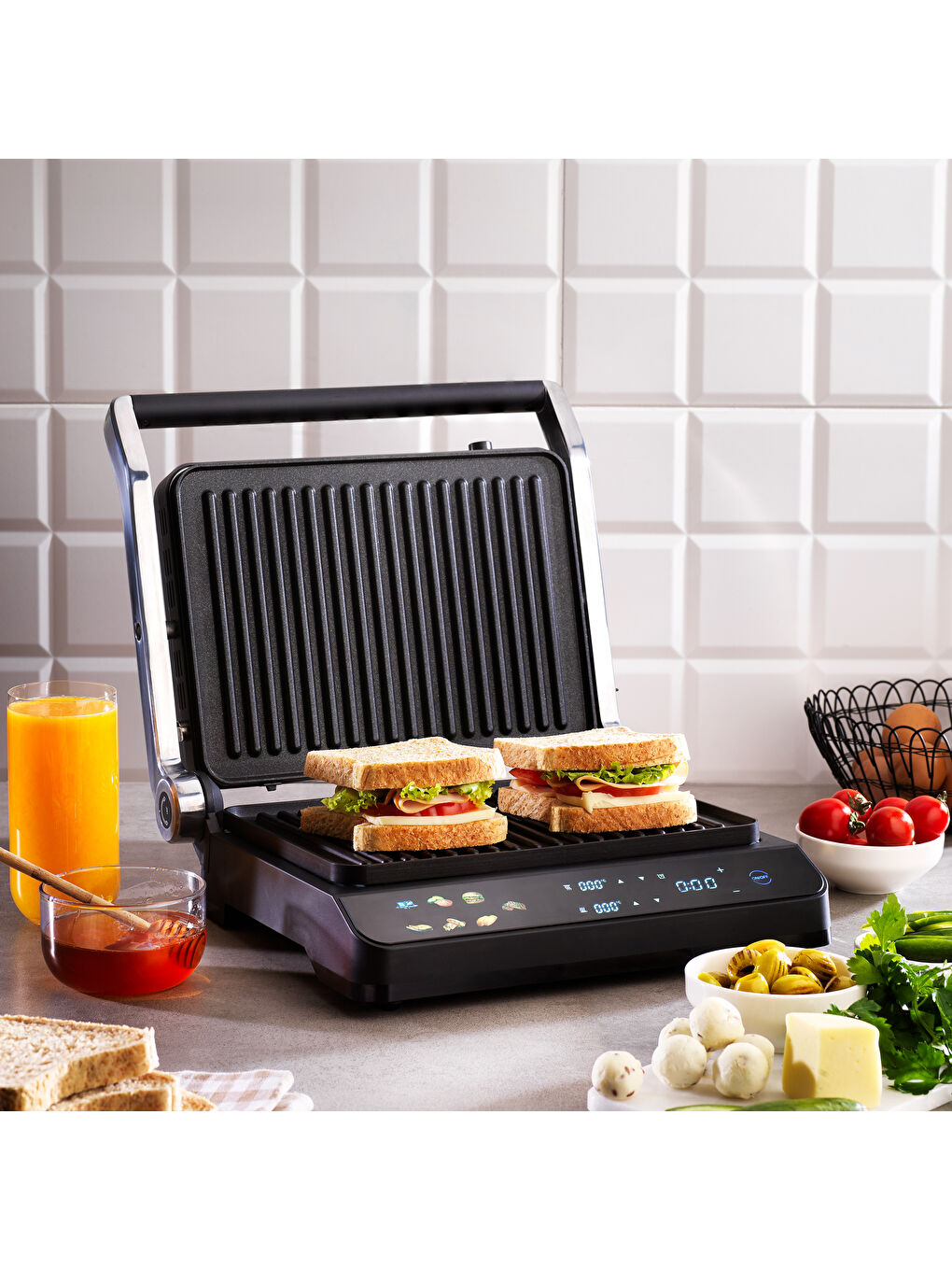 DigiChef Izgara ve Tost Makinesi-Inox