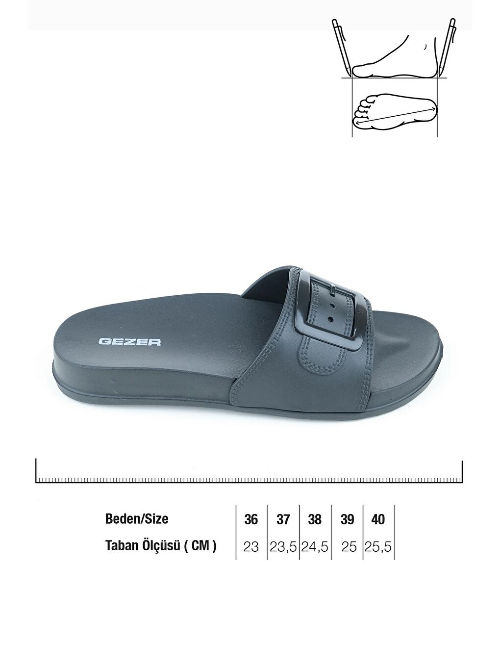 Siyah Yazlık Kadın Tek Toka Islak Zemine Uygun Terlik-2