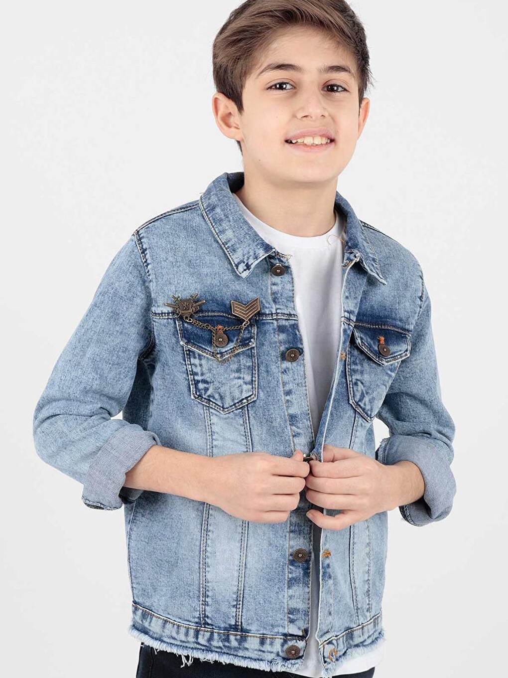 Mavi Erkek Çocuk Jean Ceket