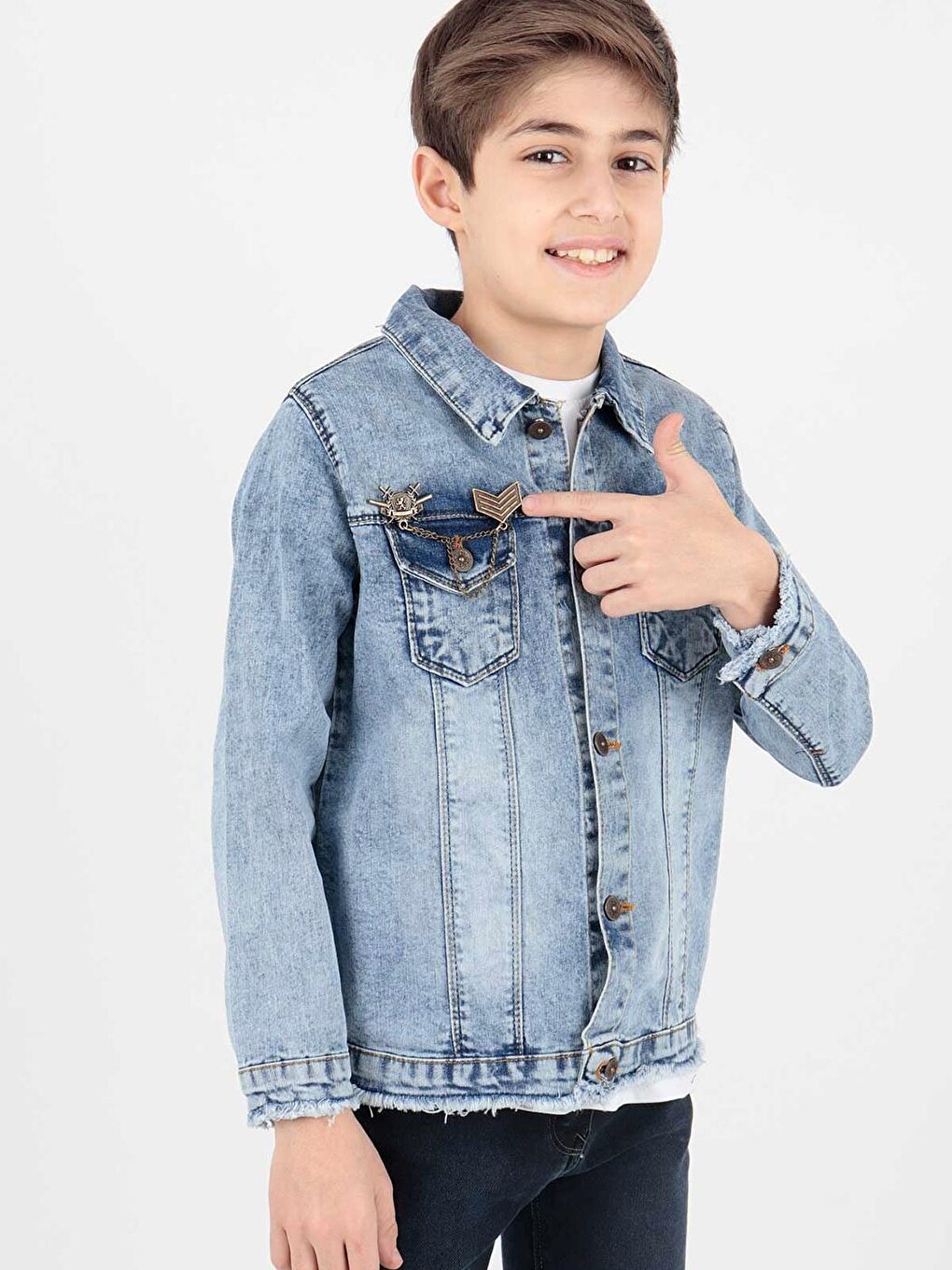 Mavi Erkek Çocuk Jean Ceket-1