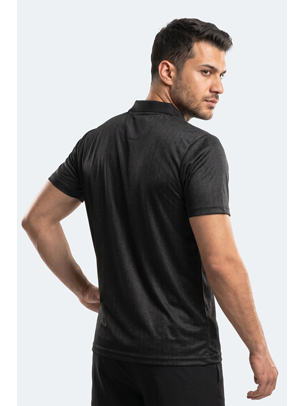 Robles Erkek Polo Yaka Siyah Tişört-3
