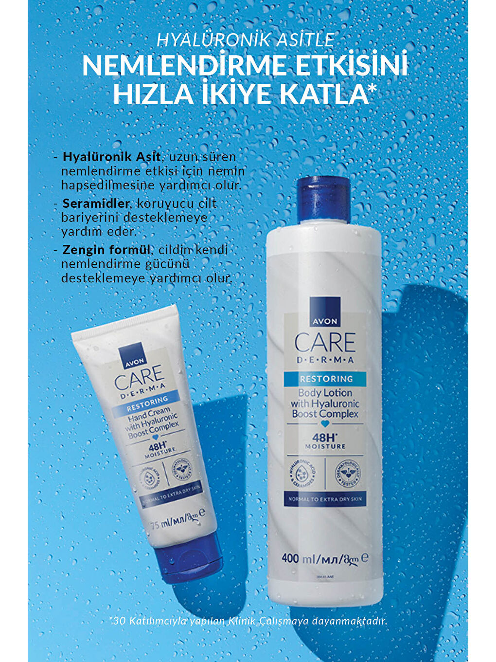 AVON Care Derma Restoring Hyaluronic Boost Vücut Losyonu ve El Krem Paketi - 1