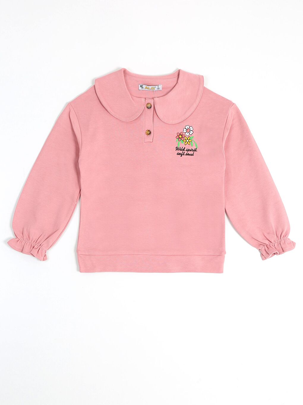 ALG Gülkurusu Bebe Yaka Uzun Kollu Kız Bebek Sweatshirt